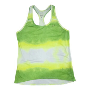 Nike Dri-Fit Ombre Green Yellow  Lightweight Racerback Tank Size M